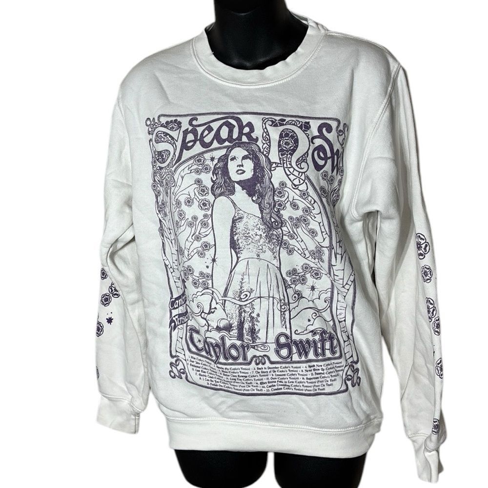 Taylor swift speak now Taylor’s version pullover graphic sweatshirt xs tracklist